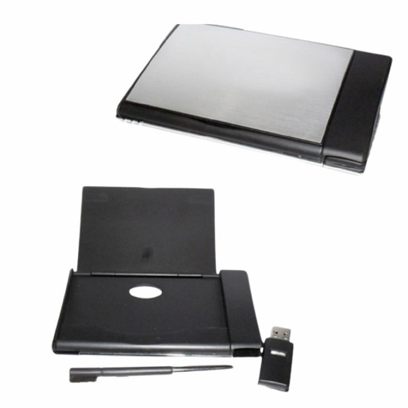 Plastic card holder with USB and pen