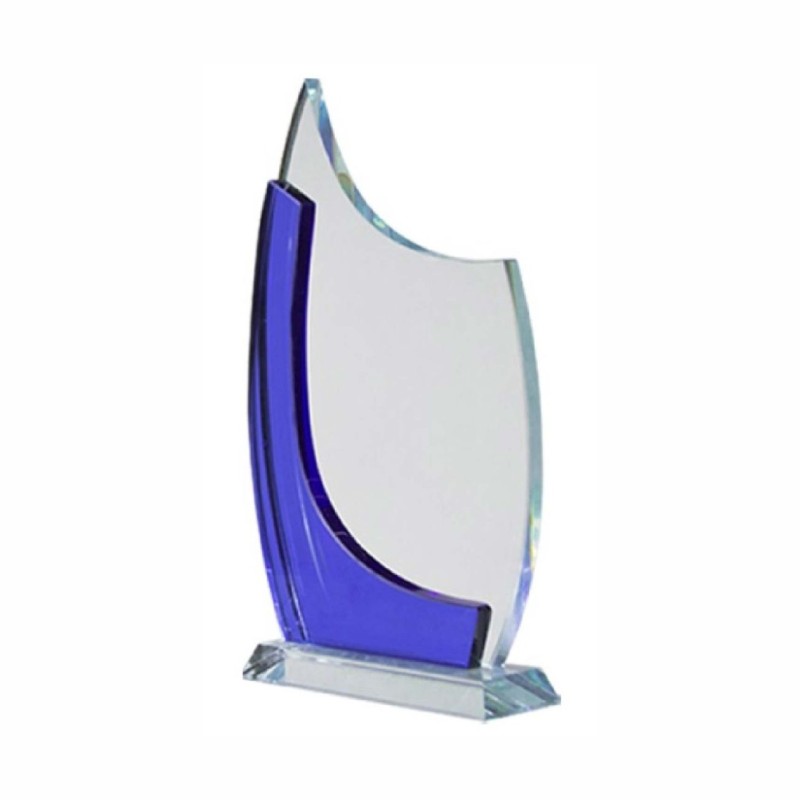 Crystal Trophy with blue crystal shape