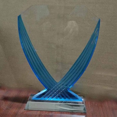 Crystal blue wing plaque